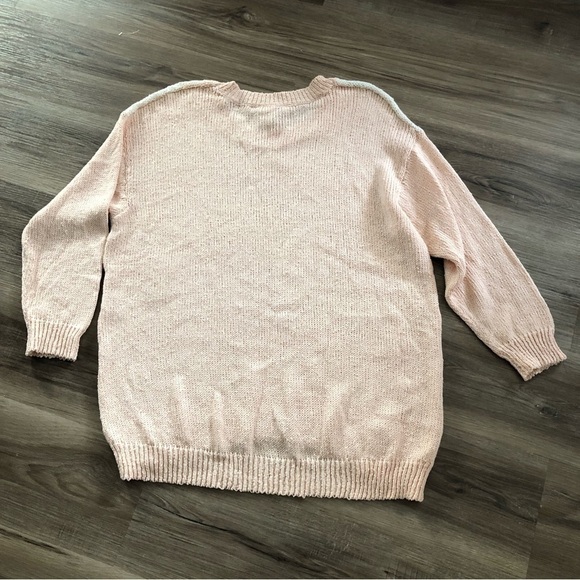 American Rag Cream Peach Blush Stripe Knit Sweater Women Size 2X NWT - Picture 5 of 7